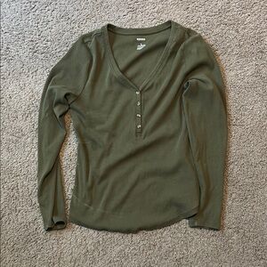 Women's Green Long Sleeve Top